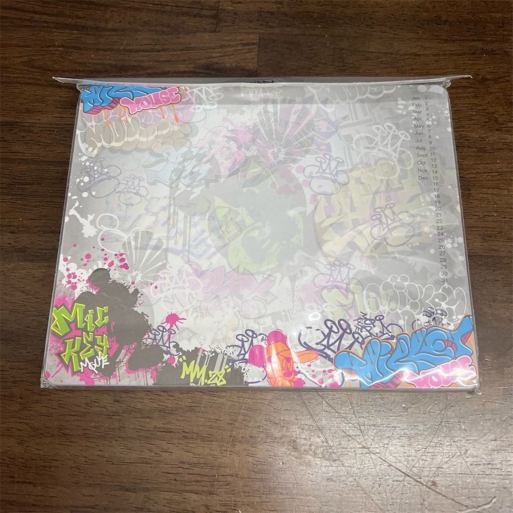Disney Parks Mickey Mouse Graffiti Mouse Pad with Notepad - Disney‎ Collectible